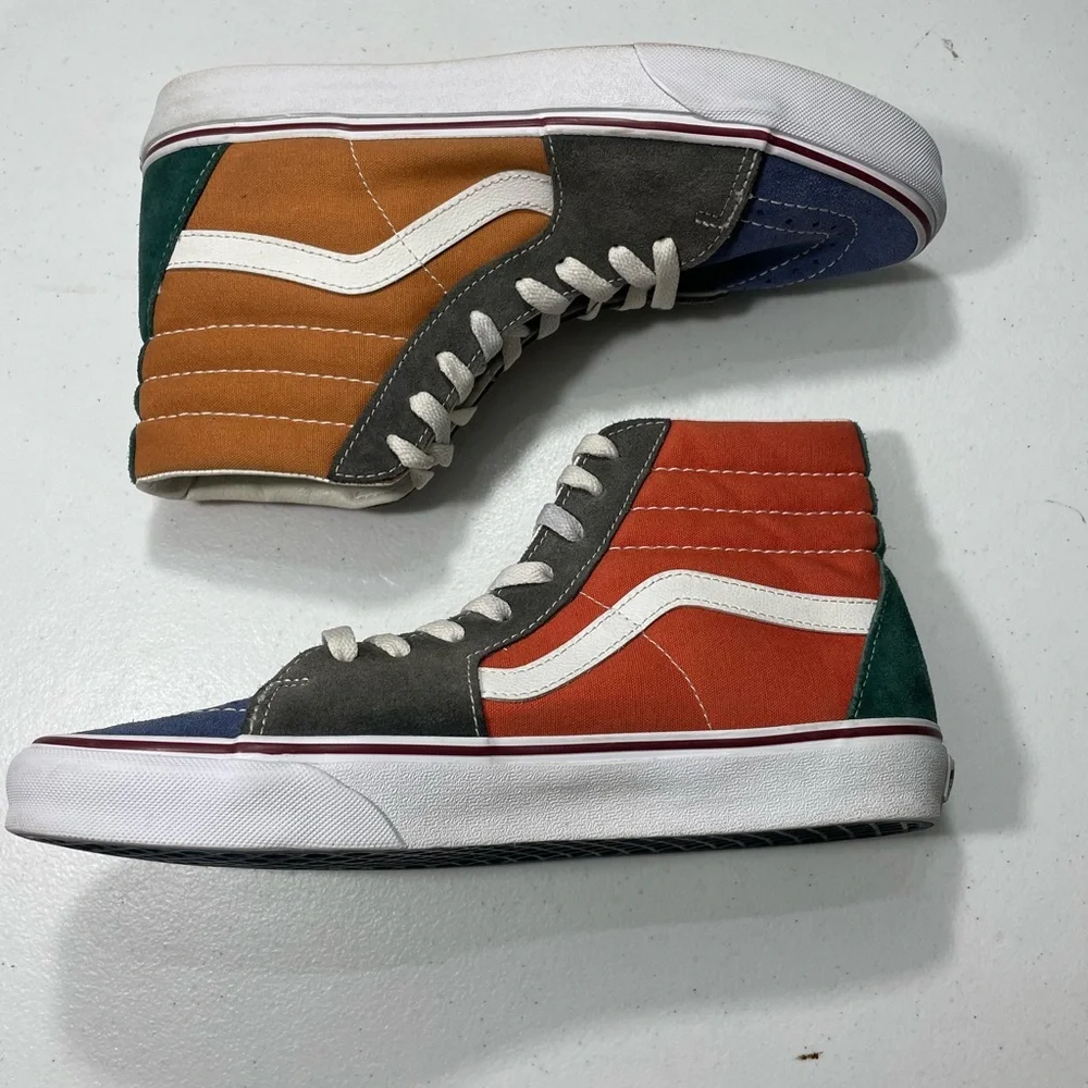 Vans Men's Blue and Gray High-Top Sneakers Size 9.5 Women’s 11 SB-40 - Picture 6 of 9